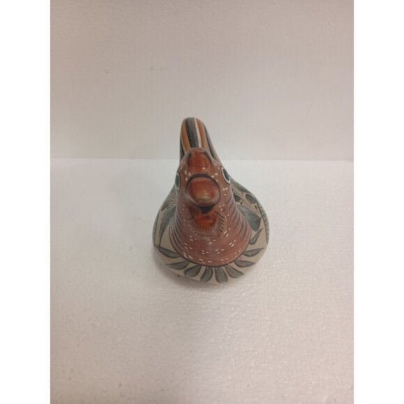 Vintage Tonala Pottery Hand Painted Ceramic Bird Figurine Mexican Folk Art - Picture 4 of 9